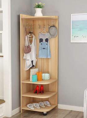 简约转角衣帽架墙角挂衣置物客架落形收纳角包PFS33096架卧室厅多