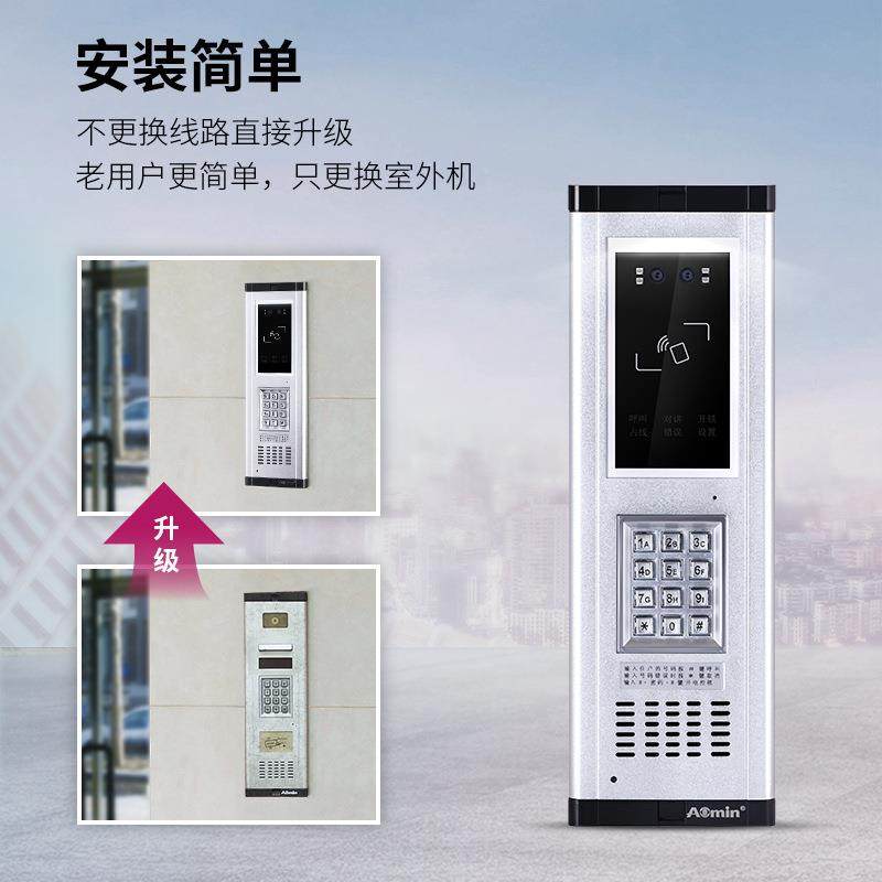 智能彩色可视对门讲系统套装小区禁楼改造ES-D826N单元动态旧人脸