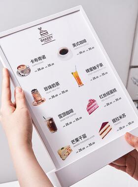 发光桌面4告台签价FCF展示牌桌牌立牌亚克力台卡A桌面广牌菜单格