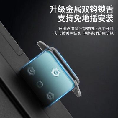 玻锁璃门指纹办免开公子室双门密码锁双开门智能单门电门ZLO禁门