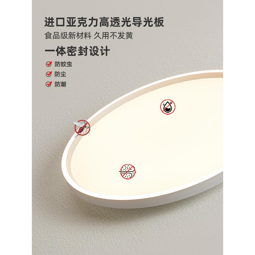 主卧室灯新款全光代眼2375谱护客厅吸顶东灯极简超薄圆形现广中山