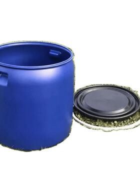 150L法桶加厚开口塑兰料桶圆桶带储水67954化盖工鲜发酵海泔水密