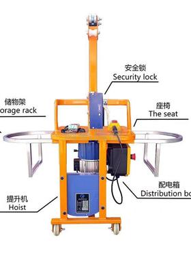 220V蜘外蛛人电单人吊篮高空作业电动64811升降吊篮墙施人工单吊