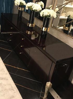 整法式新古典家具轻柜实44942奢全木电视柜客厅地收纳柜装家具