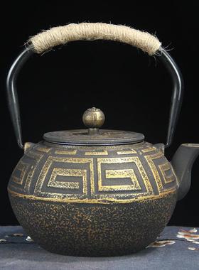1200l铁茶壶复古m过滤网日式煮水泡带茶家铸用养生90652铁壶茶具