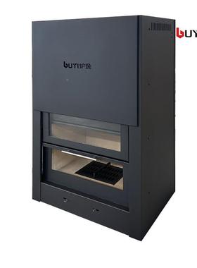 65717跨火境亚马逊真火燃木壁炉取暖欧式农村别民宿烧柴家用墅采