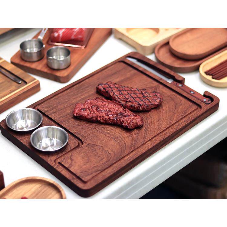 乌CC2639S木果实木质牛排扒盘西餐面包水板托盘切长方檀餐盘砧板