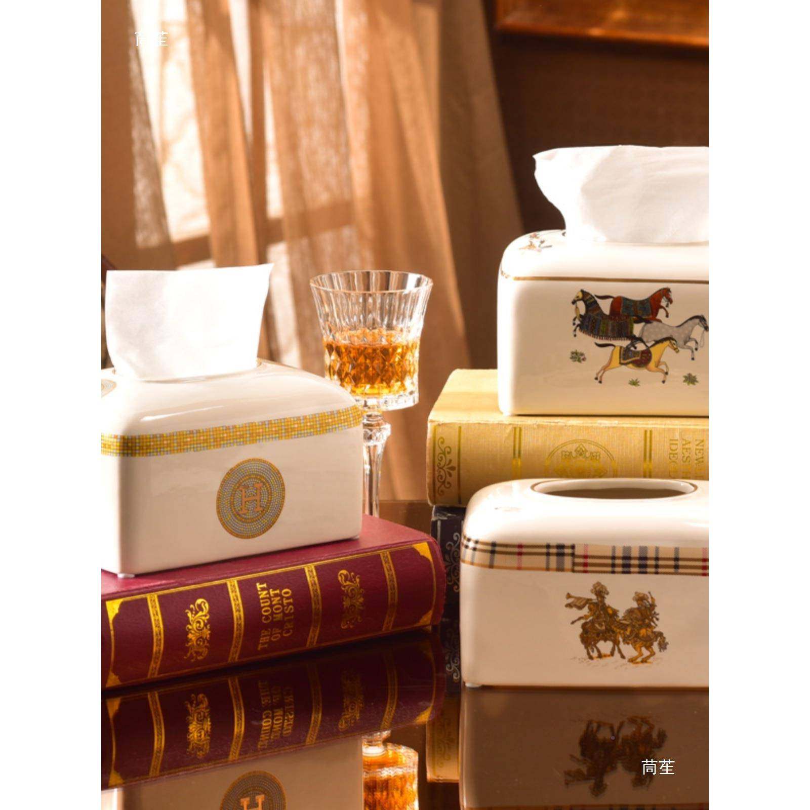 防霉陶瓷创意欧式纸巾纸123盒抽纸盒轻奢纸盒抽纸巾巾抽抽盒餐纸,收纳整理,纸巾架,淘宝优惠券,粉丝福利购,淘宝优惠卷