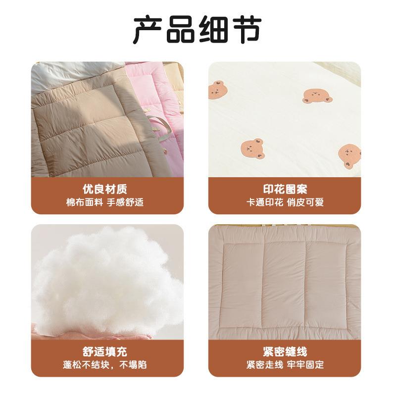 婴+儿宝宝幼儿幼YCD园季印花水洗棉四款卡通午睡厚床褥枕头可外携
