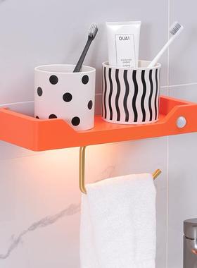 浴室智人体感能灯抽功能置物架免钻壁挂应纸巾架纸手机平90652板