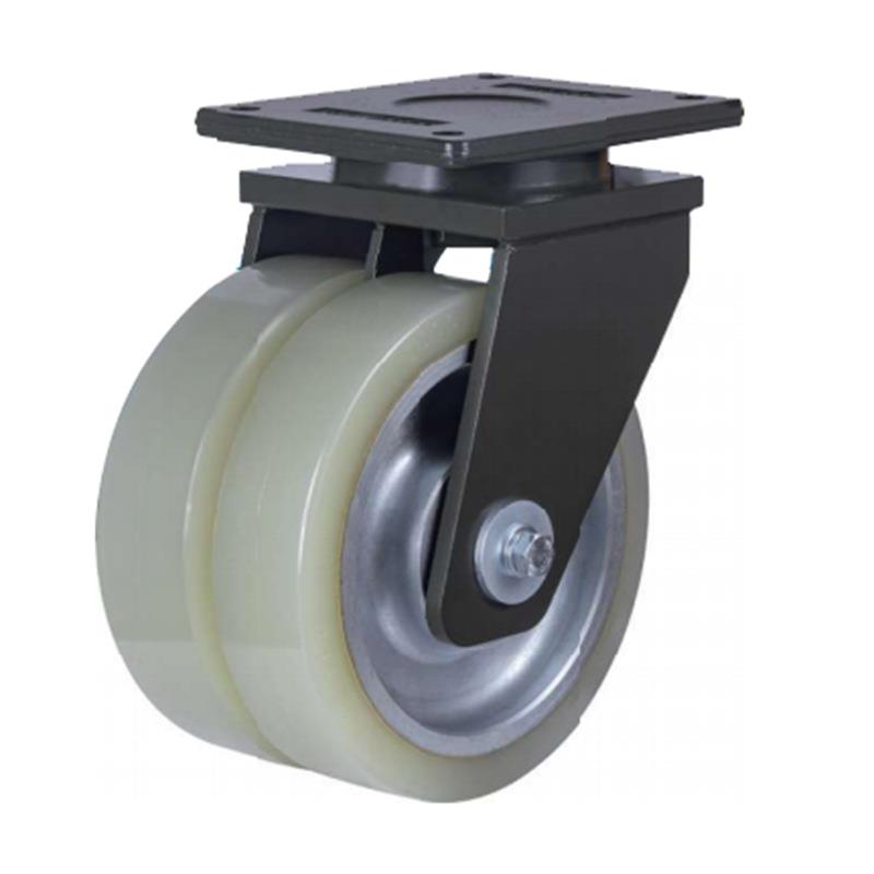 超重双轮M向C尼龙轮工业推车货架脚轮平底定向万轮寸CHD3-16型脚