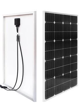 鑫普能光单晶太阳米玻璃板18V100WKUG白色盒背接线带0.9线接mc4接