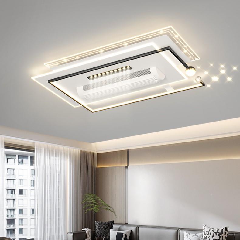 全光LE装D扇无叶风吸顶灯大客餐厅卧室主谱灯饰ZY832具现代简约家