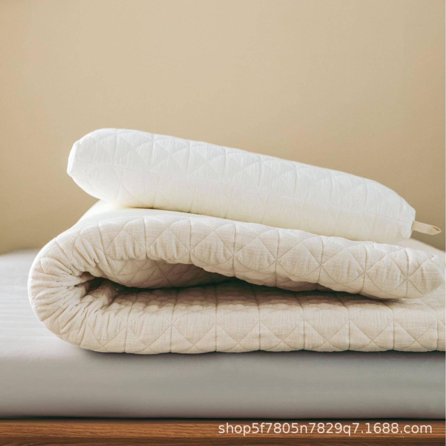 日式床简全约双人无压记忆棉乳胶床垫可QLW拆洗棉纯棉子软垫家用