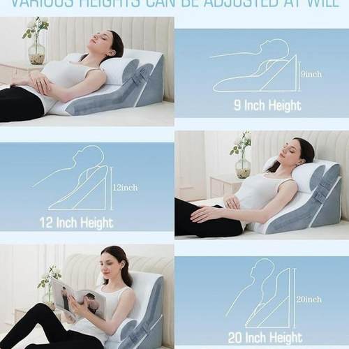 3形M件套眠床楔睡抱枕可调节记忆泡腿沫用于缓解后疼痛