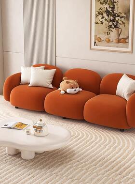 复用古布艺背久坐懒人沙发椅意极简单式椅沙70965发客厅靠家接待