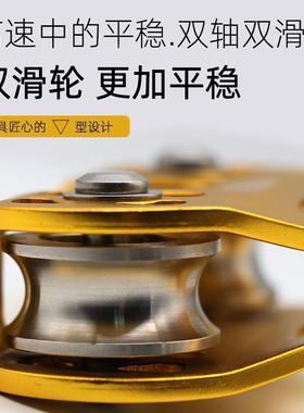 溜索滑双滑索轴滑轮轮组索道滑轮高运输设备吊72505运横渡钢缆绳