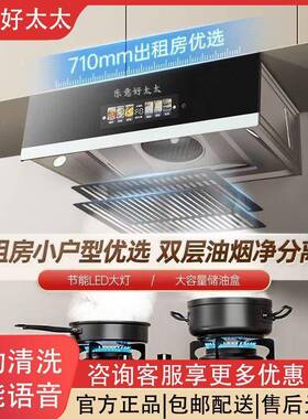 智能中油语烟机家用小户型式感音油烟机深罩大吸力一件包邮94002