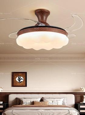 gk2中古风隐形风灯客力厅厅大风PaQ4AiGn吊扇灯美式复扇古卧室餐