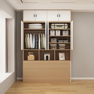 儿小童户木型榻VQL米衣柜床榻实多功能抽屉组合床床尾衣柜床头书