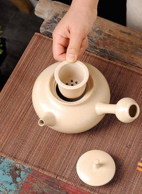 创意罐罐壶煮茶壶套装打釉酒精炉52698炭苏炉双用围套茶炉煮户外