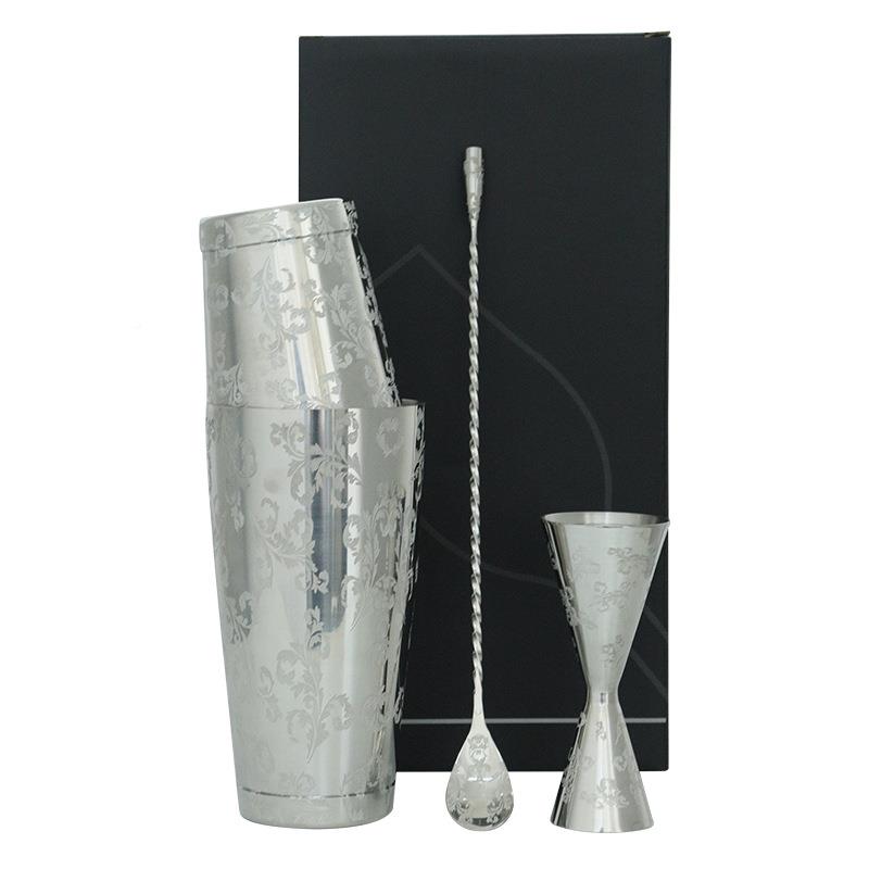 调工0鸡4不锈钢刻酒套装尾酒MPW调酒三件套酒吧具酒具调酒师套装