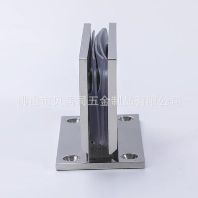 边厂9家淋浴房30钢4不锈玻璃夹0度单合页五金AHQ配件浴室门夹