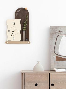 WOZOO挂M免孔33814钟现代简打约挂墙时钟家用2024新款客厅钟创意表