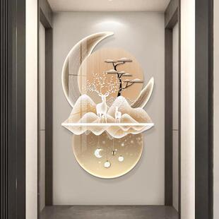 入户玄关装饰灯现代轻奢高档福相ETJ随走禄廊挂画正对门客画厅过