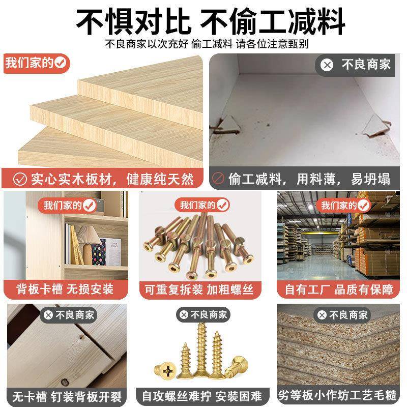 实木书架落地物架家一体墙儿童阅靠用读书柜多层简易收HC-SMSG9纳