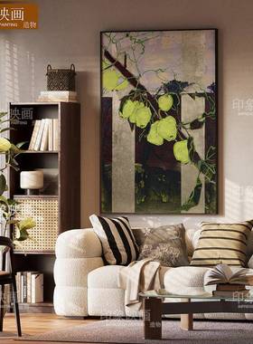 顺丰法艺式奶中PBQ古风创意花卉术手绘油画玄卧关过道客厅油沙发