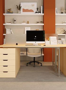 现代简电约铝材木海洋板大板创意办公室作工室桦脑桌84050会议桌