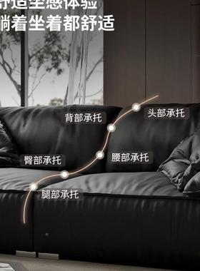 朵意式极简客耳沙发厅大小沙户型现331代简约超宽坐深直排发