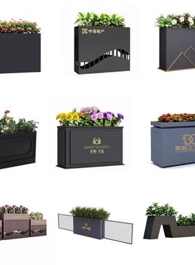 户外304不锈钢花艺箱花槽种植箱户外户外铁花不锈花WJH箱槽钢隔断