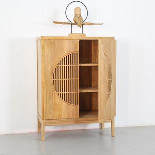 中老式 榆木典边柜玄柜关柜实木门厅柜新古餐边客厅简约矮柜储9908