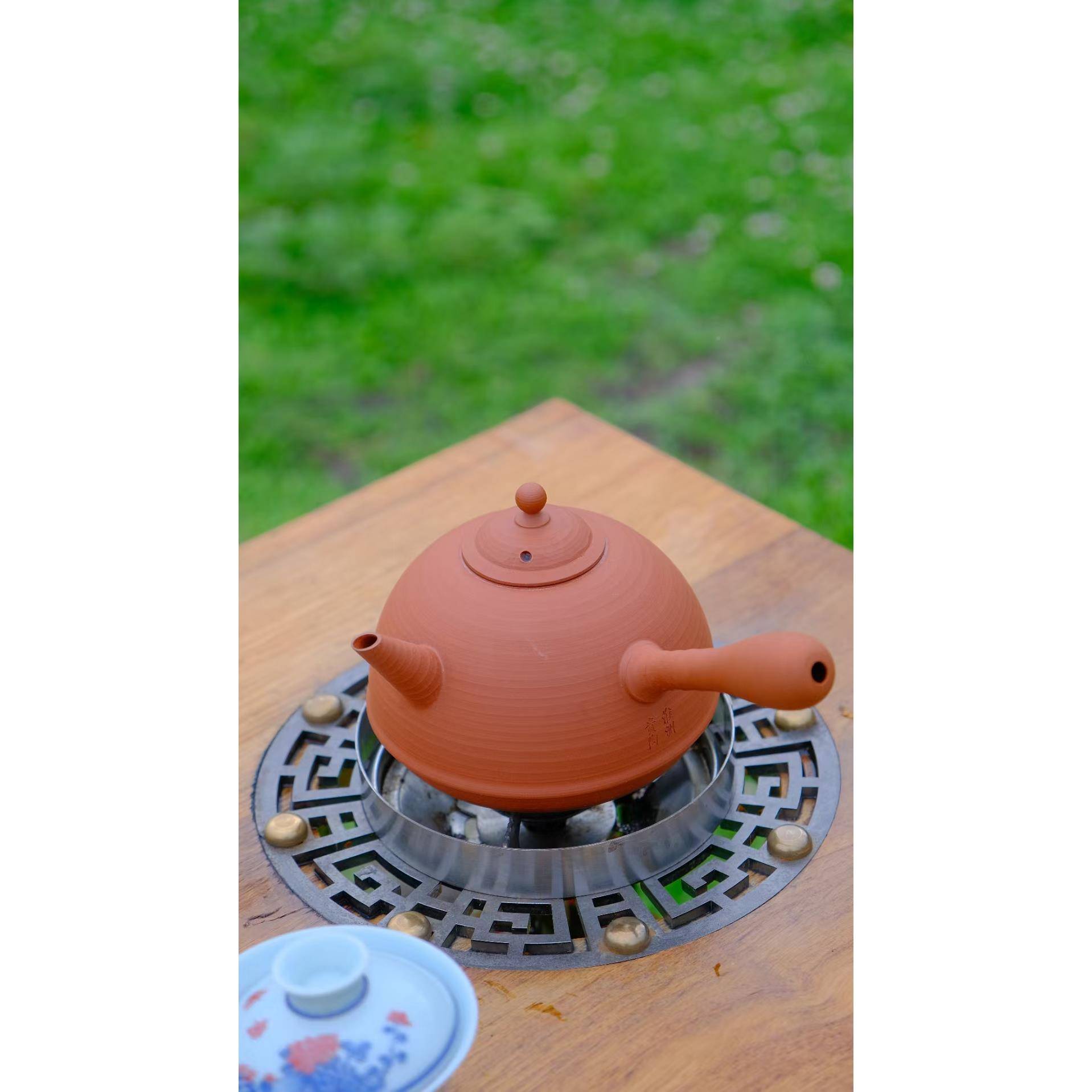 ?潮砂穿心砂铫UYG壶钟贵河淮洲挑砂铫玉书煨煮州水壶潮州手拉钟壶