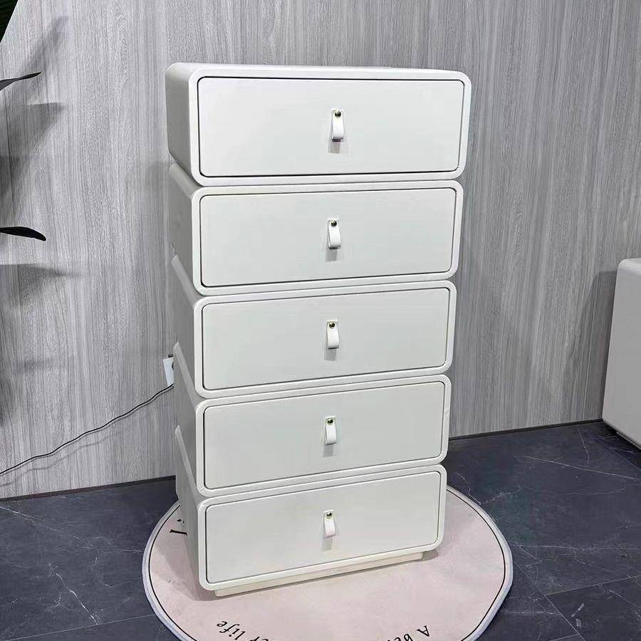 轻代奢奶油风实木收纳柜现简整WOS装四斗五斗约客厅柜卧室靠墙抽