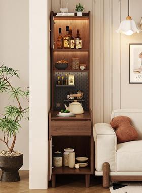 fLE实木沙发柜客储厅家用边几侧边柜夹缝边收纳柜物窄柜JRW型高柜