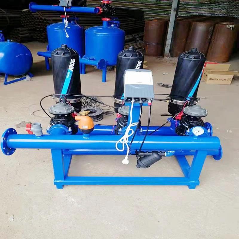 手/4自动反冲洗叠片过滤器园林绿农动业寸化3组JVO离心叠片过滤器