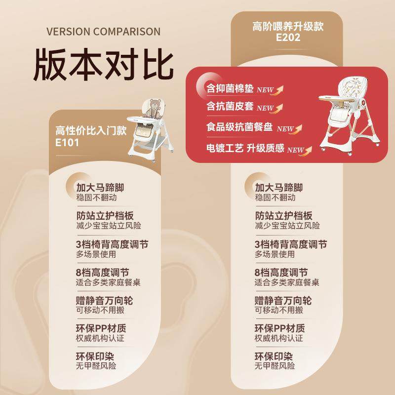 卡曼婴儿餐椅家用吃饭坐可折叠宝宝学55021坐座r椅E101po儿童餐桌