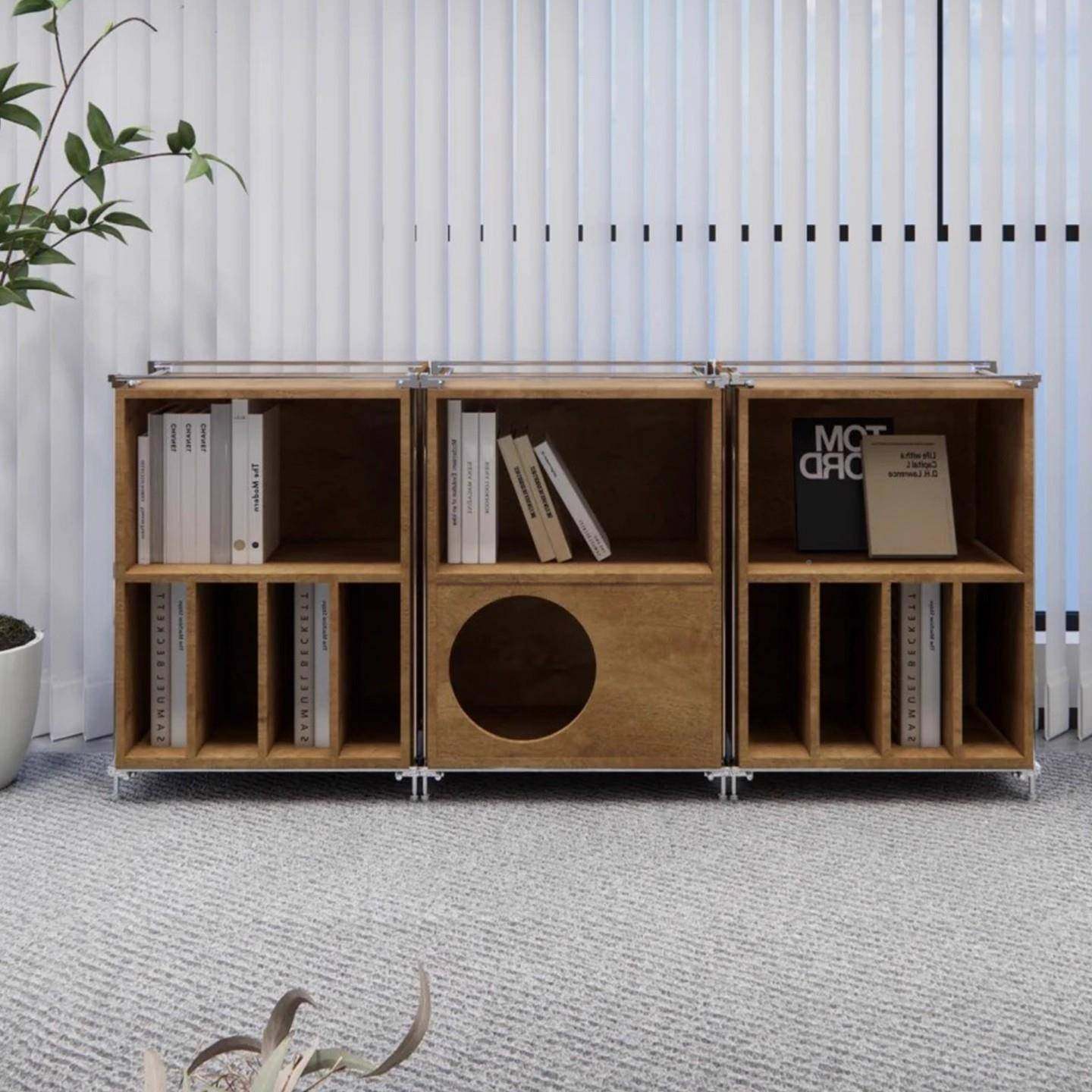 复古轴置桦物架客厅展示柜落5720柜地餐边自由组合书柜光木储物柜,住宅家具,书架,淘宝优惠券,粉丝福利购,淘宝优惠卷