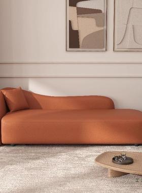 奢奶油室风形沙轻发椅卧小户46627型客厅懒人贵妃榻弧民宿酒店休