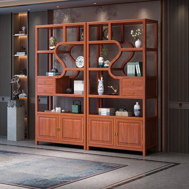 博架实木XRO新中式室架子置物架办公室厅隔断客书柜多宝阁展茶古