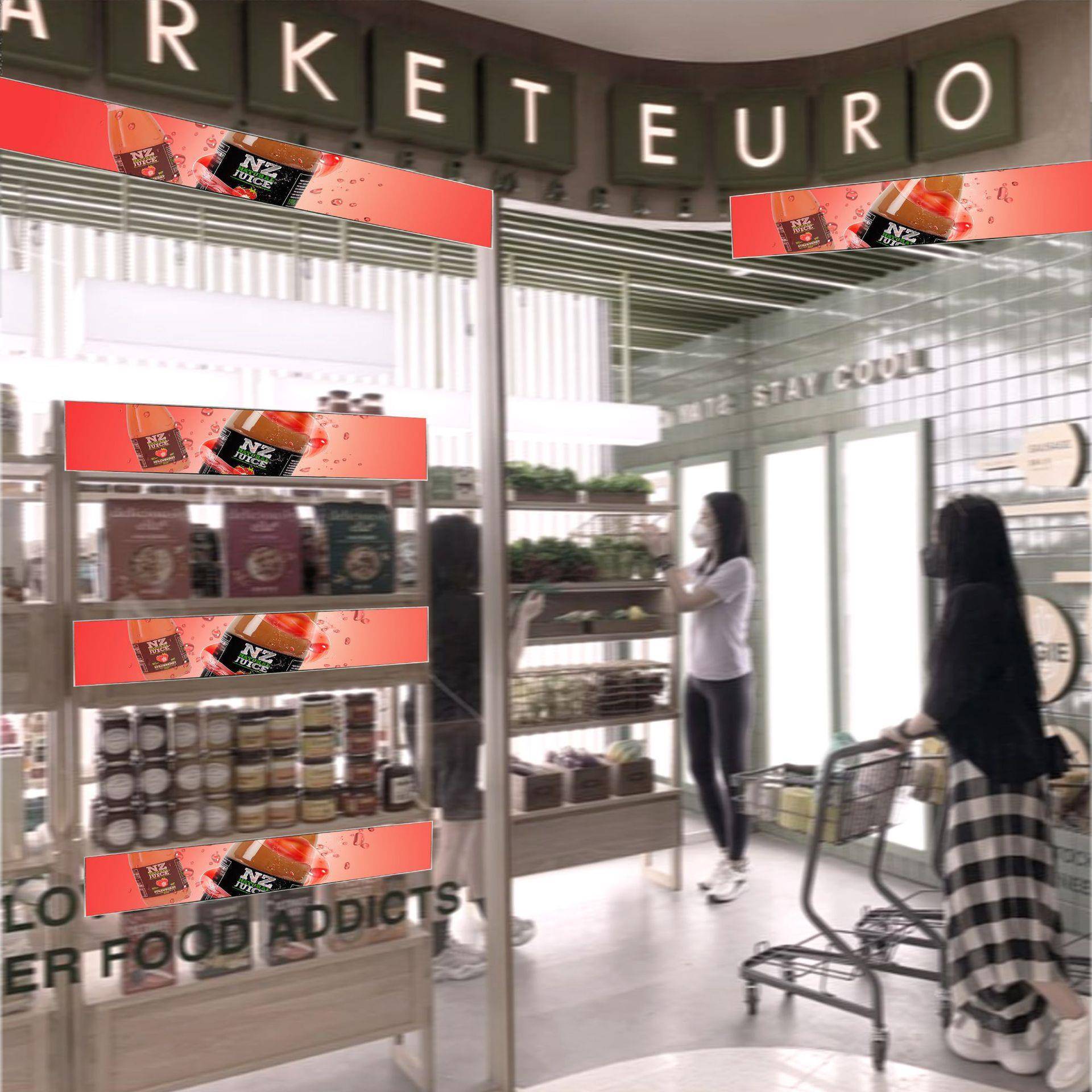 P2示LED屏显示清商超门头装饰滚动电子广告无缝H320衔接全彩高显