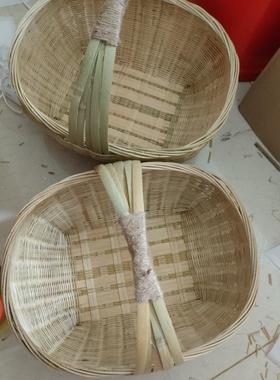 篮子编大15809号老式竹篮竹子式水果编织筐老手编提篮菜篮子农村