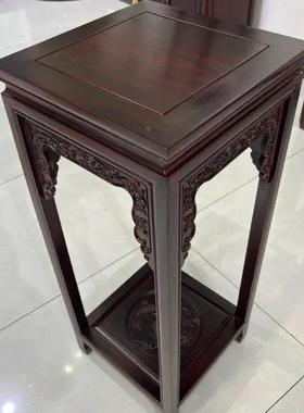 南酸枝木中式客25577厅实花木架盆景架鱼子架置物架仿美古多层落