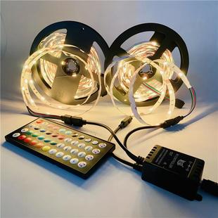 LED5彩050灯带压套装 RGB家庭节日气套 低12V七RGB变色软灯带5050