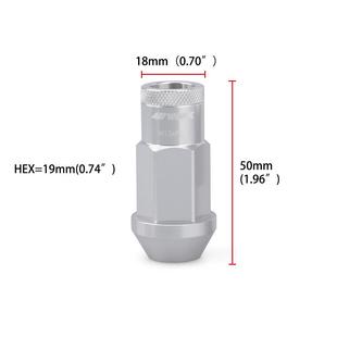 2M12 汽车改装 1.5 1.25轮97125 Work防盗螺帽7705铝合金50mm款