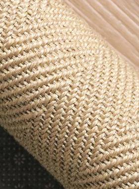 阳天然剑麻方形客厅地毯茶室地49174毯鱼榻骨纹日韩用耐家磨榻米