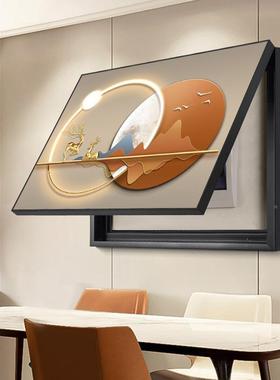 2HLT-13402新款电表箱装饰画轻奢客厅电闸开盒遮挡画关挂免打孔配